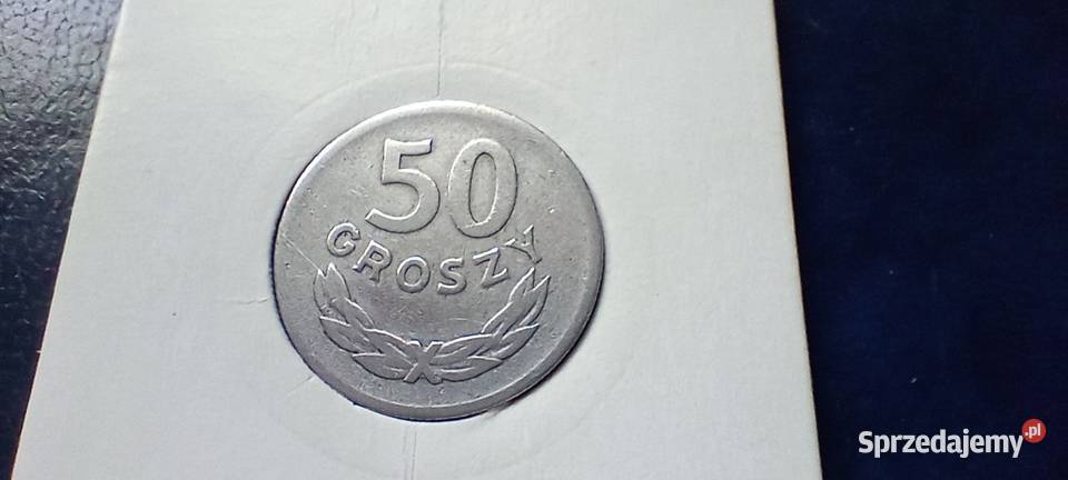 Stare monety 50 groszy 1949 PRL Polska skrętka Kolekcje Lesko
