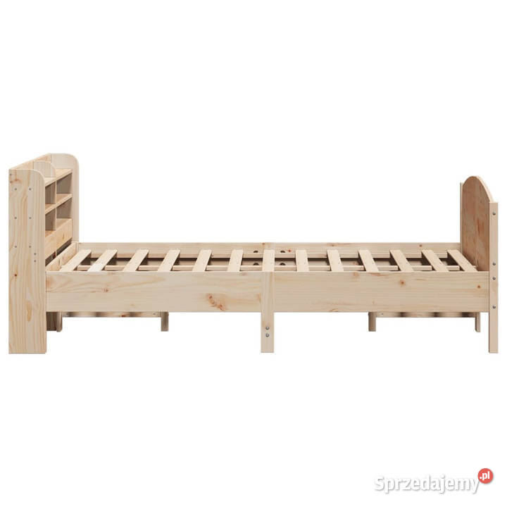 Rama łóżka bez materaca lite drewno sosnowe 218cm mazowieckie Warszawa