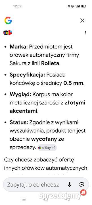 Ołówek automatyczny Micro Rolleta 0 5 Koszalin
