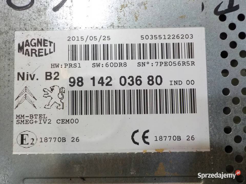 CITROEN BERLINGO II LIFT 15r wyswietlacz radio Suków