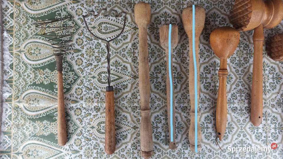 Stare drewniane przybory kuchenne ok 50 letnie