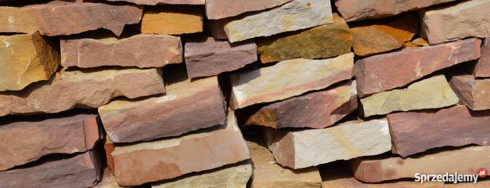 Piękny Piaskowiec Tęczowy Kamień Naturalny Materiały budowlane