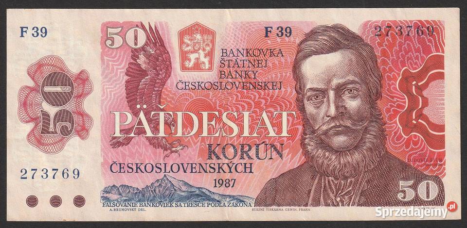 CZECHOSŁOWACJA 50 KORON 1987 Łódź sprzedam