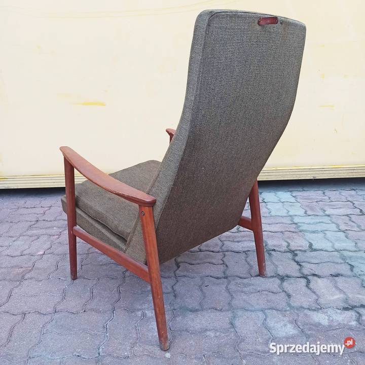 Fotel teakowy vintage skandynawia lata 60te Fotele i krzesła obrotowe Złotokłos sprzedam