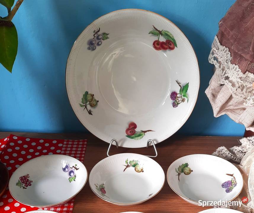 Porcelana Ćmielów Misa i Salaterki Gliwice