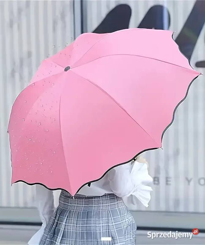 Parasolka Damska z Ochroną UV Różowa AS Płock