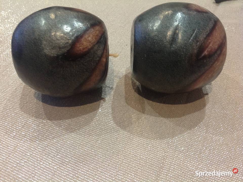 Świece kolorowe Dekoracyjne 2 odcienie zieleni Dekoracje i ozdoby