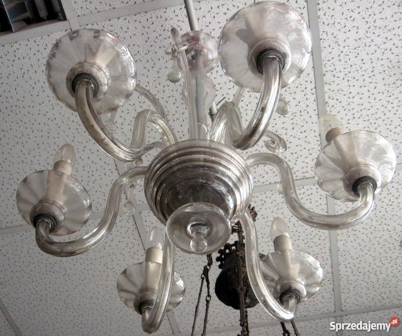 100 letni żyrandol kryształowy Oryginał wielkopolskie Poznań sprzedam
