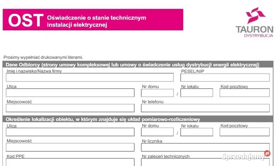 Sprawdzenie instalacji elektrycznej oświadczenie dolnośląskie
