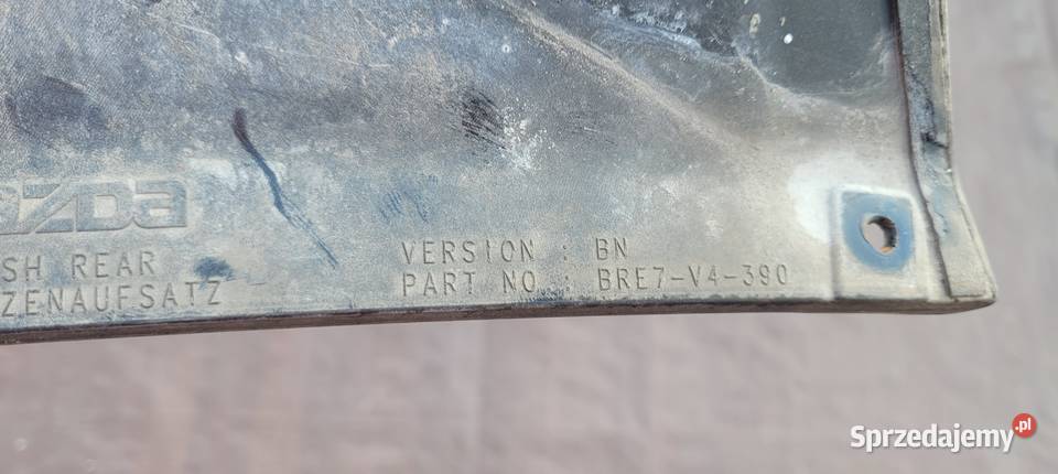 Mazda 3 BN 16 DOKŁADKA ZDERZAKA TYL SPOILER osobowe Ruda Śląska