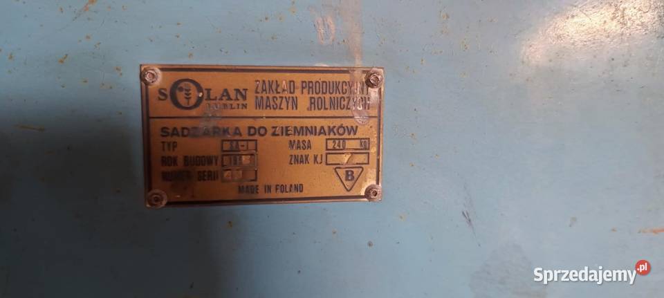 Sadzarka do ziemniaków SOLAN 2 rzędowa
