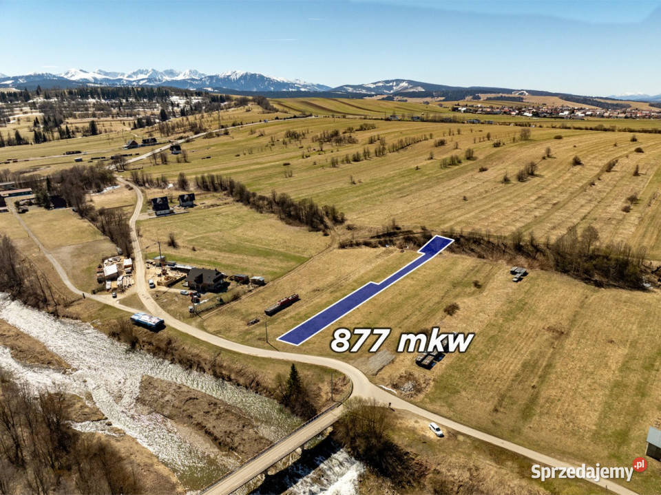 Działka budowlana Chochołów 877m2 budowlana