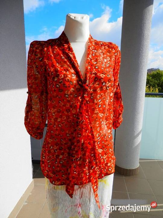 Bluzka Dorothy Perkins Modny Nadruk Wiązanie S czarny Łomża