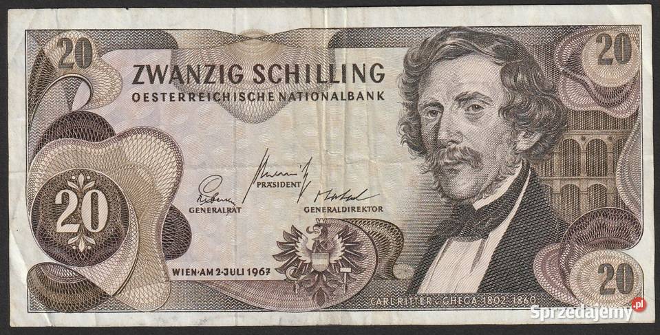 AUSTRIA 20 SCHILLING 1967 CARL RITTER T Numizmatyka łódzkie