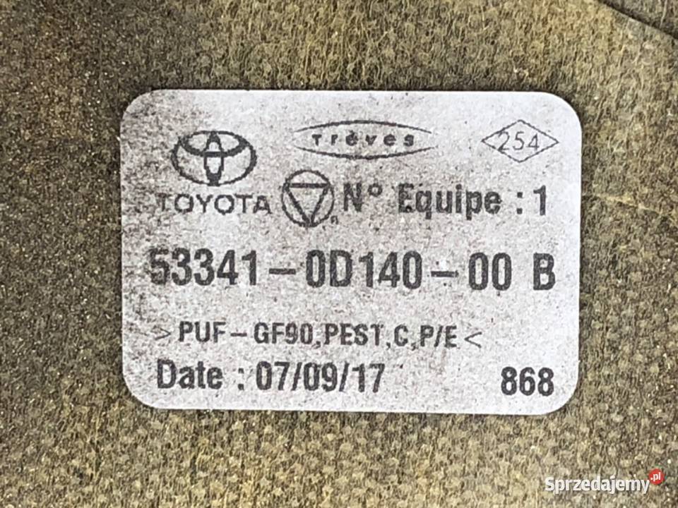 WYGŁUSZENIE MASKI TOYOTA YARIS III Hatchback