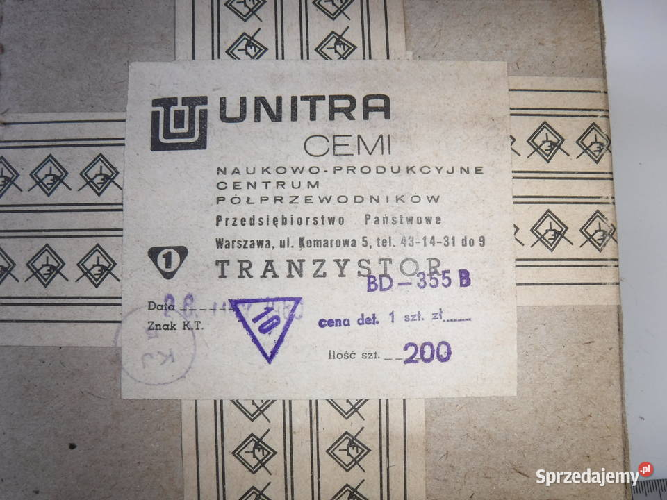BD355 Cemi Tranzystor bd 355 Nowe BD355B Unitra mazowieckie Chlewiska