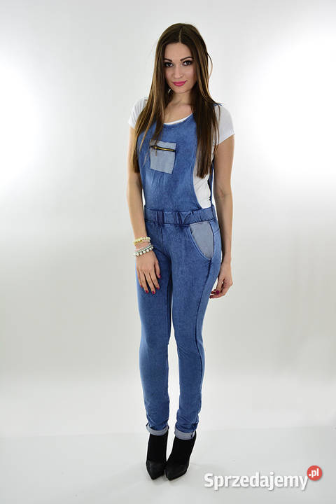 DŁUGI SPORTOWO ELEGANCKI KOMBINEZON na szelki