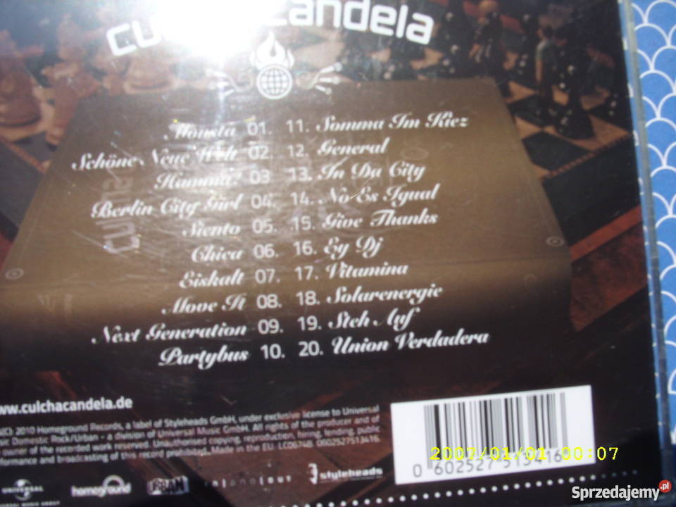 Reggae CDCULCHA CANDELADAS BESTE UNIVERSAL Wołów