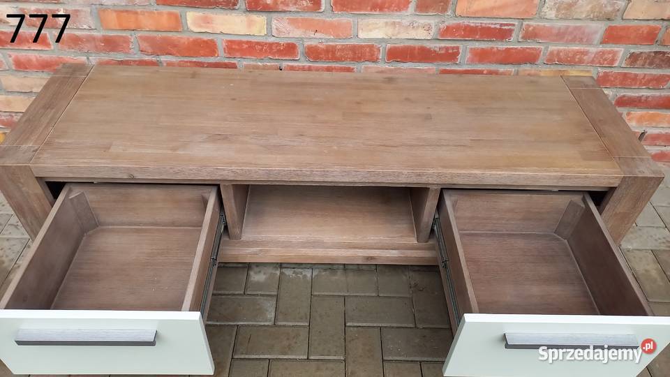Komoda RTV akacja drewniana Szafka pod telewizor Gawroniec