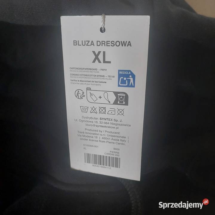 PIERRE CARDIN bluza z kapturem kangurka XL Pierre Cardin Żory