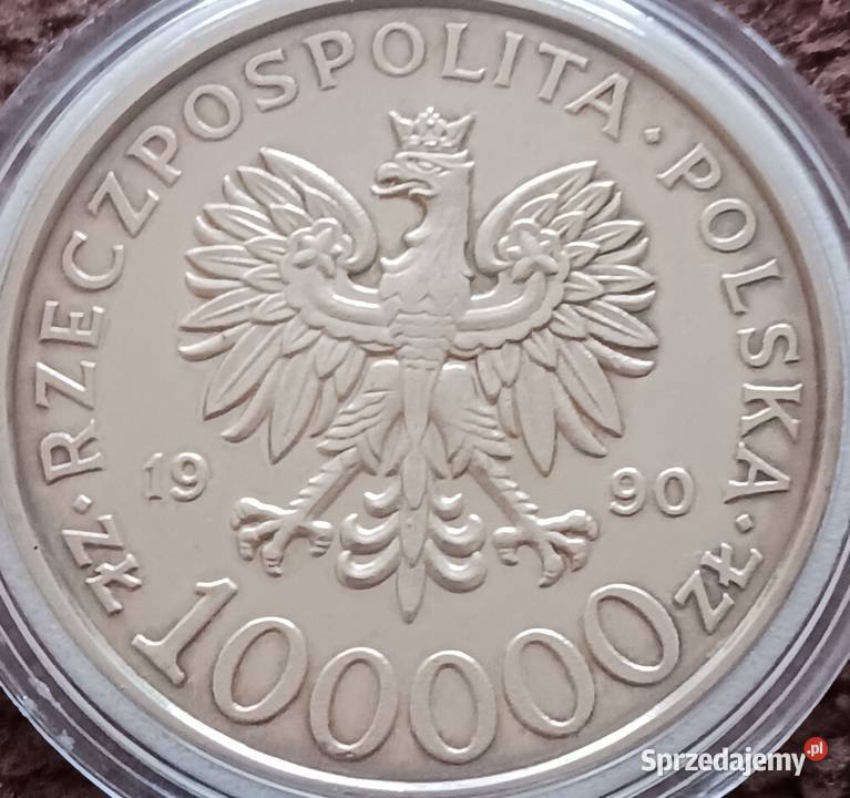 100 000 Solidarność 1990 r 2 Typ A mennicze