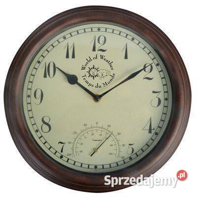 Esschert Design Zegar dworcowy z termometrem 305 budzik Warszawa