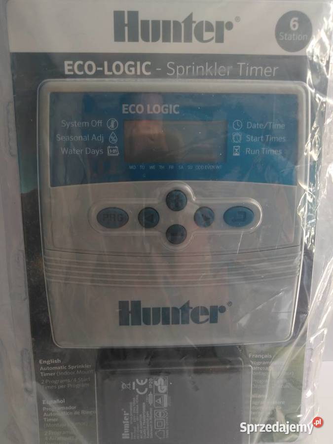Sterownik Nawadniania Hunter ECO-LOGIC ELC-601i-E ELC 6 SEKCJE WEW ...