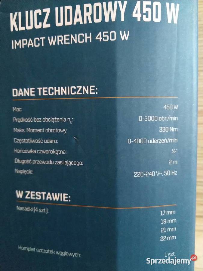 NAJTANIEJ Klucz Udarowy Wkrętarka Udarowa 450W Zabrze