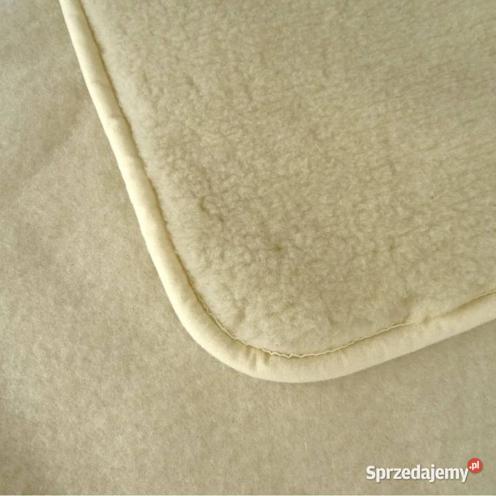 Koc z Wełny Merino Ecru 160x200 i 200x220 Nowy Targ
