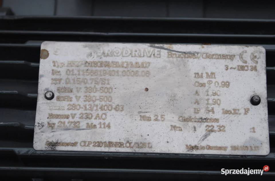 Motoreduktor 015075kw 1363obr FALOWNIK Sew Kargowa