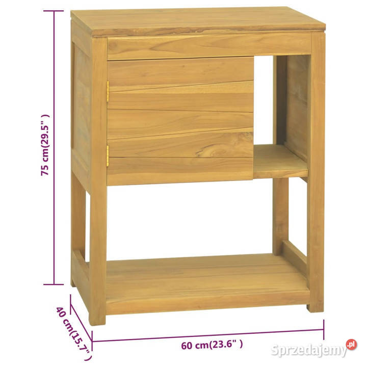 Szafka łazienkowa 60x40x75 lite drewno tekowe Warszawa