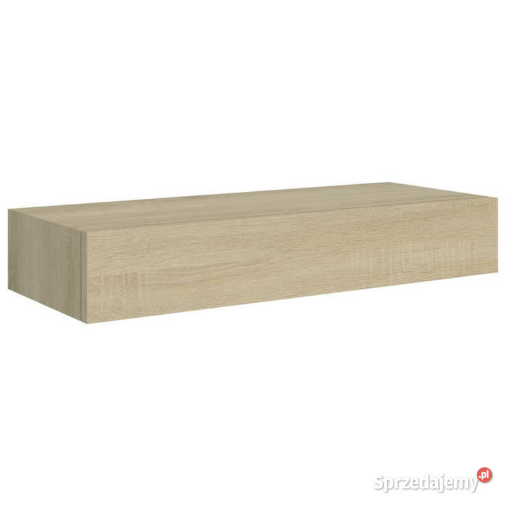 Półka ścienna z szufladą kolor dębu 60 x 235 x Warszawa