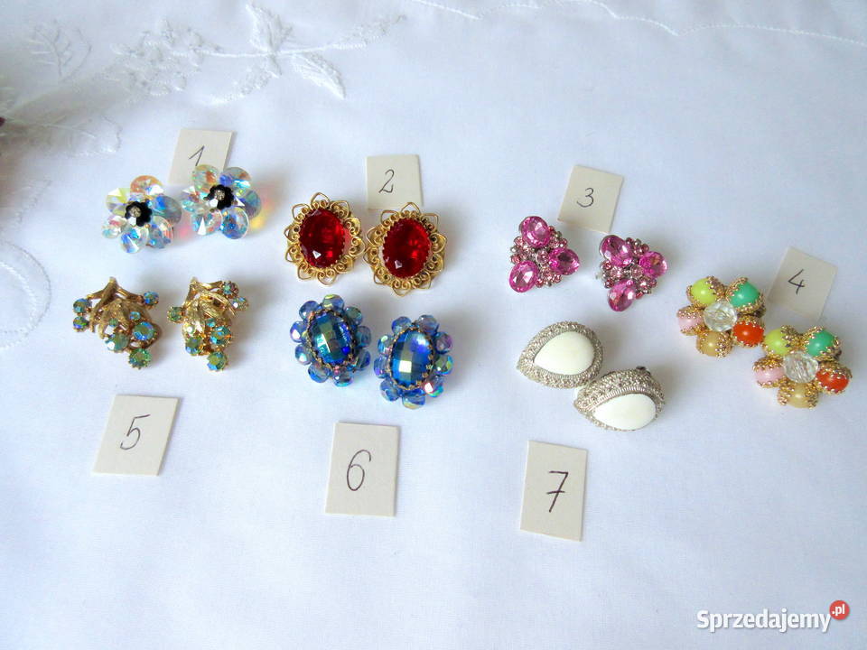 Stara biżuteria klipsy kolczyki lata 80 Straszydle sprzedam