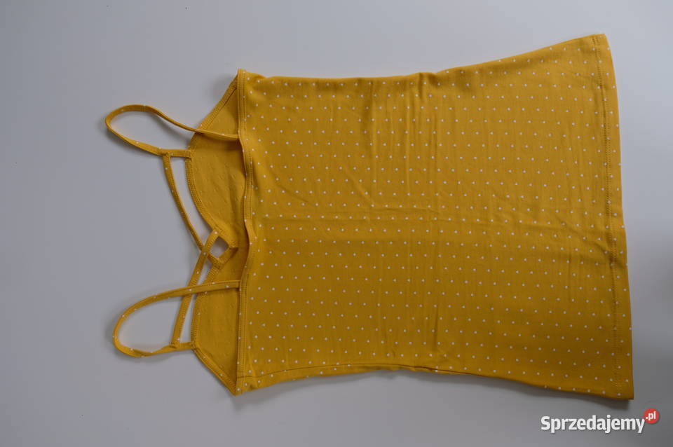 żółty top Tally Weijl xxs 32 kropki dekolt Toruń sprzedam