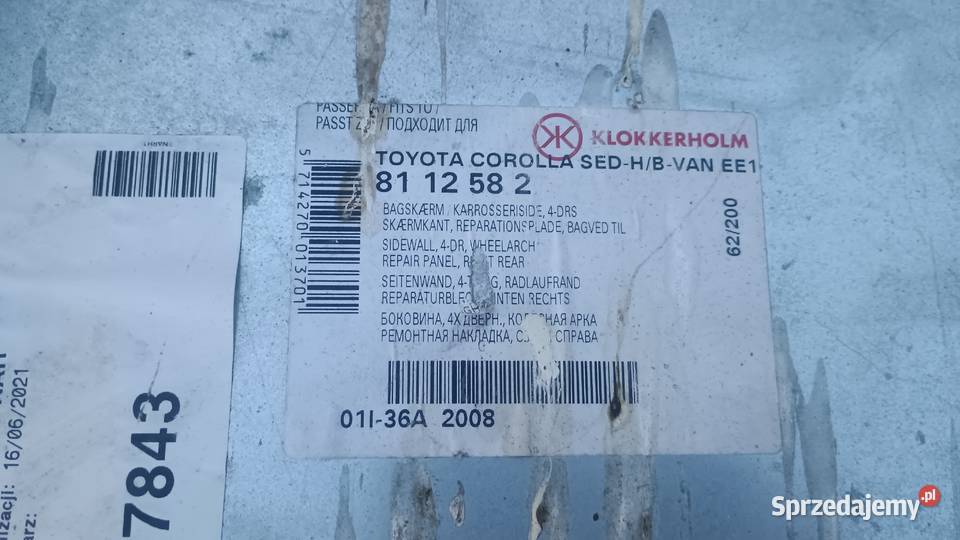 Reperaturki błotnika corolla e10 Białystok