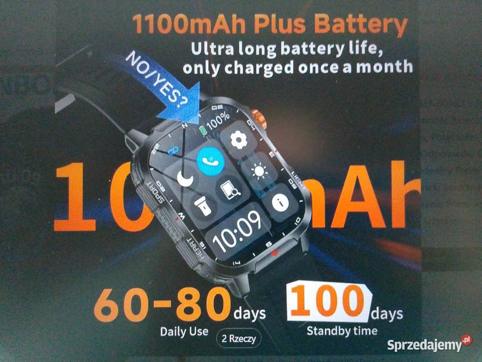Smartwatch Fitness Tracker czarny z akumulatorem Zgierz sprzedam