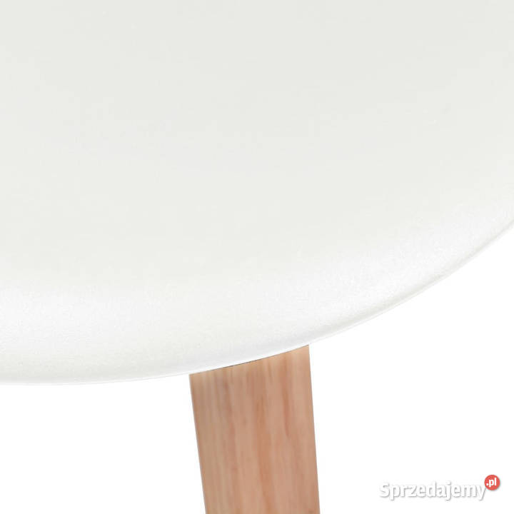 Krzesła stołowe 4 białe plastikowe WM244772 Warszawa