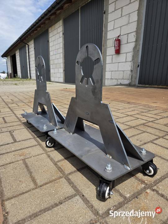 2x Kobyłki samochodowe Wózki Stojaki Na kółkach Majdan