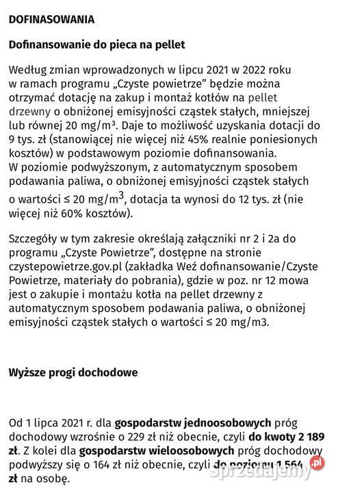 Kocioł na pellet 16kw Moceko bio Mocek kotły Zielona Góra sprzedam