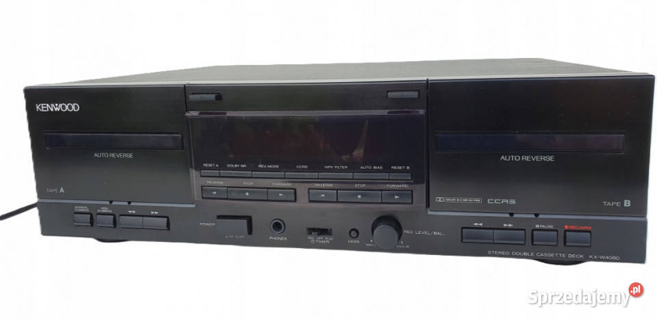 Kenwood magnetofon dwukasetowy KX w4080 Magnetofony Elektronika Międzychód