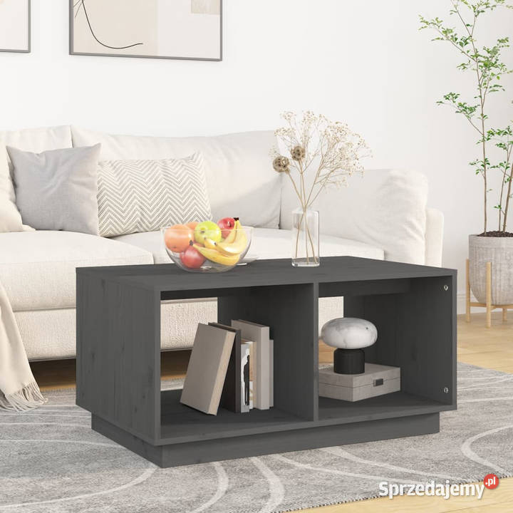 Stolik kawowy szary 80x50x40 lite drewno sosnowe Stoły Warszawa