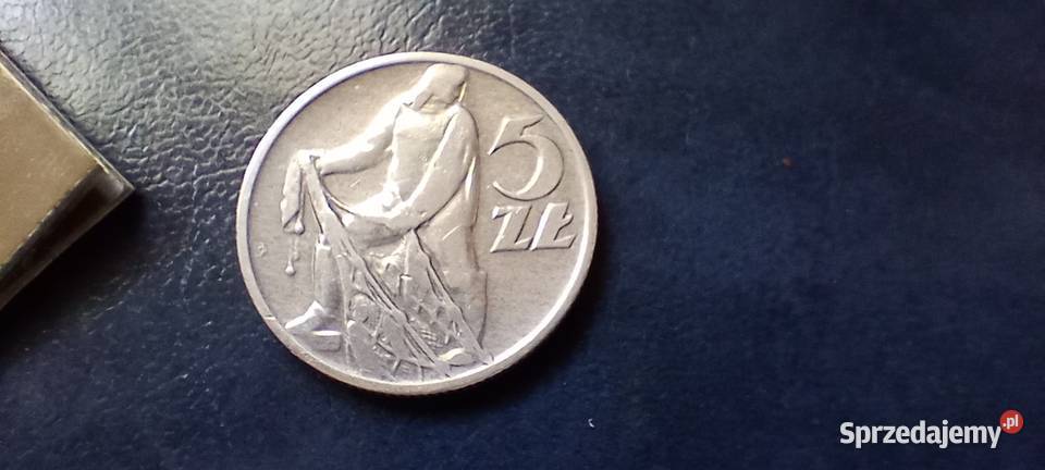 Stare monety 5 złotych 1959 Rybak PRL Polska
