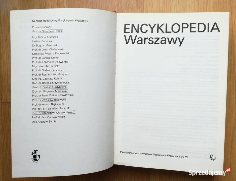 Encyklopedia Warszawy praca zbiorowa pod przew
