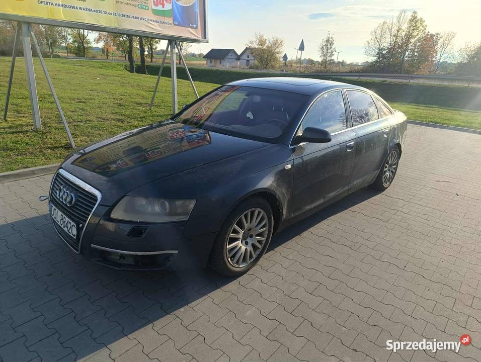 Audi A6 C6 30TDI Quattro Keyless Grzana Kiera szary Samochody osobowe Święta Katarzyna
