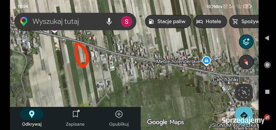 Sprzedam działkę budowlaną 25 ar 25m2 Ciechanki sprzedam