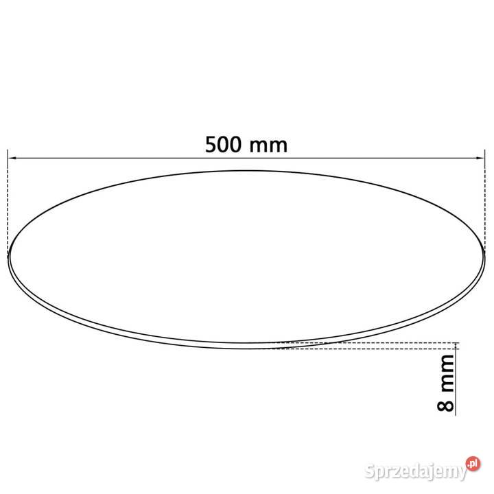 Blat stołu ze szkła hartowanego okrągły 500 mm mazowieckie Warszawa