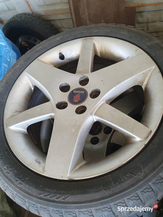 AluFelgi 17 Saab z oponami Eustachów sprzedam