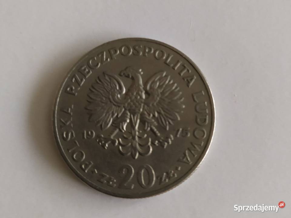 Moneta 20 b z PRL 1975 Olecko