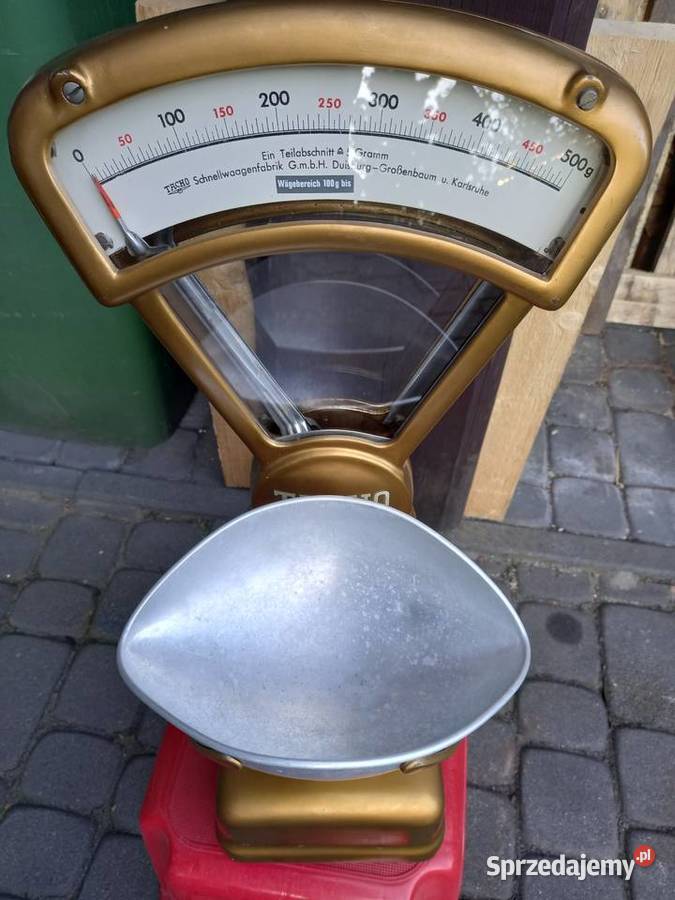 Stara zabytkowa waga sklepowa firmy TACHO PRL