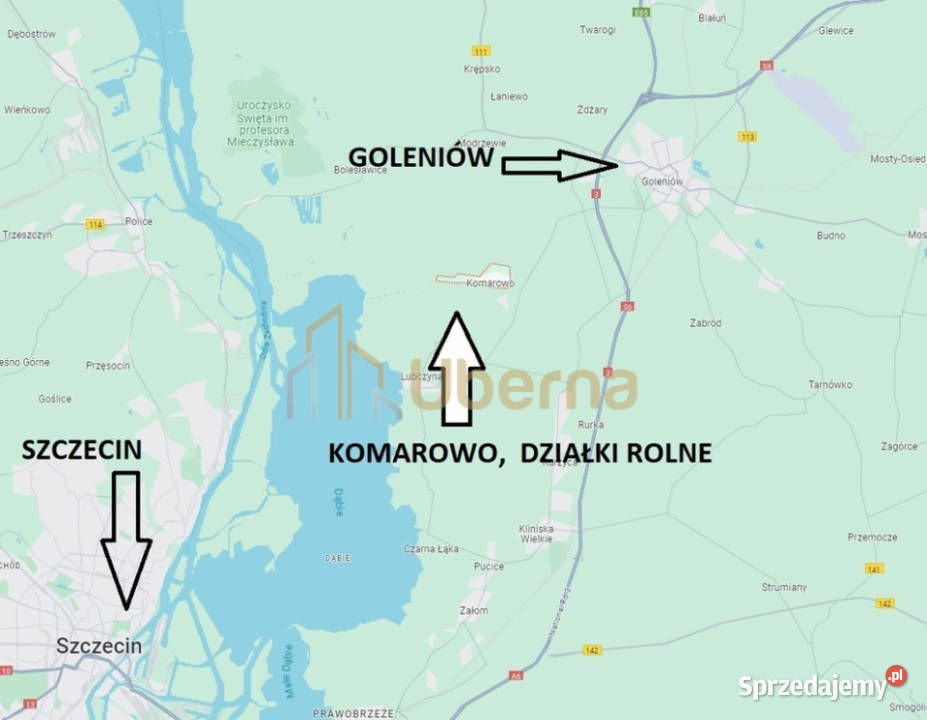 Działka rolna GmGoleniów na sprzedaż utwardzona Komarowo